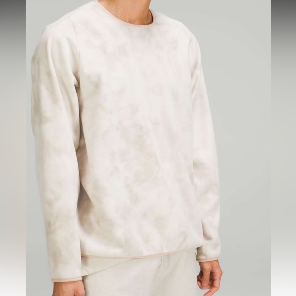 Lululemon Lab Fleece Crew Pullover size XL in light ivory cafe au lait